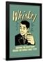 Whiskey Keeping Irish From Running World Since 1763 Funny Retro Poster-Retrospoofs-Framed Poster