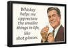 Whiskey Makes Me Appreciate Smaller Things In Life Funny Poster-null-Framed Poster