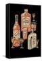 Whiskey, Wine & Gin-null-Framed Stretched Canvas