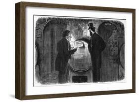 Whisky Drinking-Charles Keene-Framed Art Print