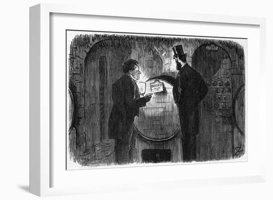 Whisky Drinking-Charles Keene-Framed Art Print