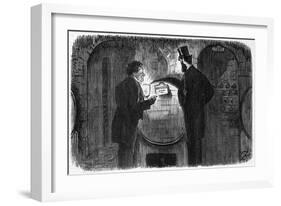 Whisky Drinking-Charles Keene-Framed Art Print