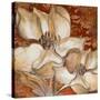 Whispering Magnolia on Red I-Lanie Loreth-Stretched Canvas