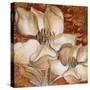 Whispering Magnolia on Red I-Lanie Loreth-Stretched Canvas
