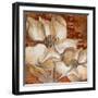 Whispering Magnolia on Red I-Lanie Loreth-Framed Premium Giclee Print