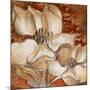 Whispering Magnolia on Red I-Lanie Loreth-Mounted Art Print