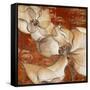 Whispering Magnolia on Red II-Lanie Loreth-Framed Stretched Canvas