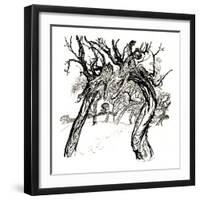 'Whispering Trees, From 'A Dish of Apples', 1917, (1923)-Arthur Rackham-Framed Giclee Print