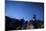 Whisps of Moonlight Shine Through the Mountain Peaks of Inyo National Forest-null-Mounted Photographic Print