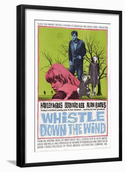 Whistle Down the Wind, Hayley Mills (Front), Alan Bates (Center), 1961-null-Framed Art Print