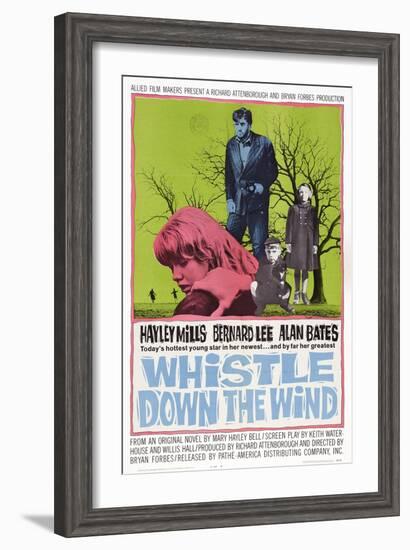 Whistle Down the Wind, Hayley Mills (Front), Alan Bates (Center), 1961-null-Framed Art Print