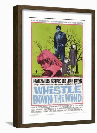 Whistle Down the Wind, Hayley Mills (Front), Alan Bates (Center), 1961-null-Framed Art Print