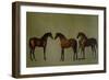 Whistlejacket and Two Other Stallions with Simon Cobb, the Groom, 1762-George Stubbs-Framed Giclee Print