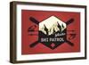 Whistler, Canada - Ski Patrol Badge - Vector Style-Lantern Press-Framed Art Print