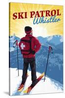 Whistler, Canada - Vintage Ski Patrol-Lantern Press-Stretched Canvas