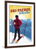 Whistler, Canada - Vintage Ski Patrol-Lantern Press-Framed Art Print