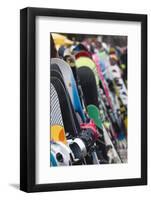 Whistler Village Skis, British Columbia, Canada-Walter Bibikow-Framed Photographic Print