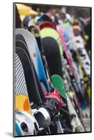 Whistler Village Skis, British Columbia, Canada-Walter Bibikow-Mounted Photographic Print