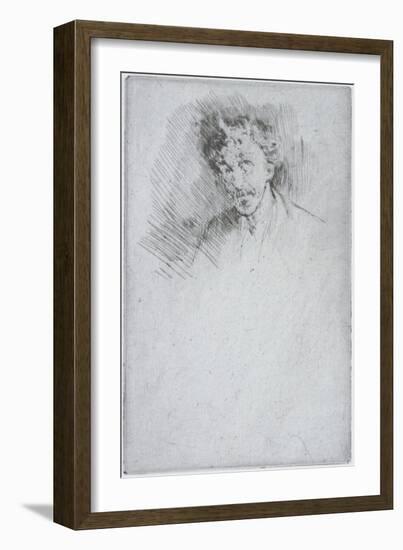 Whistler with the White Lock, 1879-James Abbott McNeill Whistler-Framed Giclee Print