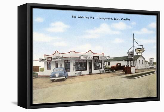 Whistling Pig Cafe, Roadside Retro-null-Framed Stretched Canvas