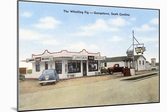 Whistling Pig Cafe, Roadside Retro-null-Mounted Art Print