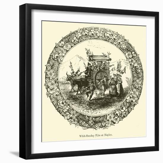 Whit-Sunday Fete at Naples-null-Framed Giclee Print