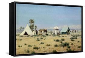 Whitaker in the Tunisian Sahara-Francesco Lojacono-Framed Stretched Canvas