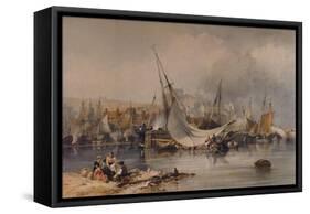 'Whitby', 1841, (1935)-Edward Duncan-Framed Stretched Canvas