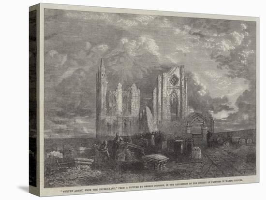 Whitby Abbey, from the Churchyard, in the Exhibition of the Society of Painters in Water Colours-George Haydock Dodgson-Stretched Canvas