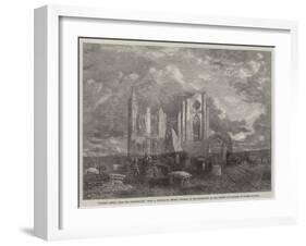 Whitby Abbey, from the Churchyard, in the Exhibition of the Society of Painters in Water Colours-George Haydock Dodgson-Framed Giclee Print