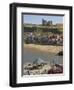 Whitby Abbey, Sandy Beach and Harbour, Whitby, North Yorkshire, Yorkshire, England-Neale Clarke-Framed Photographic Print