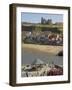 Whitby Abbey, Sandy Beach and Harbour, Whitby, North Yorkshire, Yorkshire, England-Neale Clarke-Framed Photographic Print