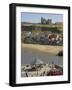 Whitby Abbey, Sandy Beach and Harbour, Whitby, North Yorkshire, Yorkshire, England-Neale Clarke-Framed Photographic Print