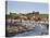 Whitby and the River Esk from the New Bridge, Whitby, North Yorkshire, Yorkshire, England, UK-Mark Sunderland-Stretched Canvas