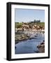 Whitby and the River Esk from the New Bridge, Whitby, North Yorkshire, Yorkshire, England, UK-Mark Sunderland-Framed Photographic Print