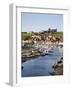 Whitby and the River Esk from the New Bridge, Whitby, North Yorkshire, Yorkshire, England, UK-Mark Sunderland-Framed Photographic Print