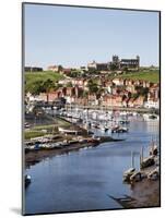 Whitby and the River Esk from the New Bridge, Whitby, North Yorkshire, Yorkshire, England, UK-Mark Sunderland-Mounted Photographic Print