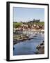 Whitby and the River Esk from the New Bridge, Whitby, North Yorkshire, Yorkshire, England, UK-Mark Sunderland-Framed Photographic Print