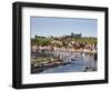 Whitby and the River Esk from the New Bridge, Whitby, North Yorkshire, Yorkshire, England, UK-Mark Sunderland-Framed Photographic Print