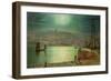 Whitby Harbour by Moonlight, 1870-John Atkinson Grimshaw-Framed Giclee Print