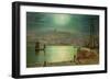 Whitby Harbour by Moonlight, 1870-John Atkinson Grimshaw-Framed Giclee Print