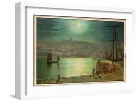 Whitby Harbour by Moonlight, 1870-Grimshaw-Framed Giclee Print