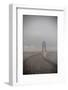 Whitby Harbour West Lighthouse in Mist  2020  (photograph)-Ant Smith-Framed Photographic Print