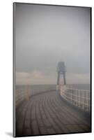 Whitby Harbour West Lighthouse in Mist  2020  (photograph)-Ant Smith-Mounted Photographic Print