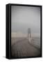 Whitby Harbour West Lighthouse in Mist  2020  (photograph)-Ant Smith-Framed Stretched Canvas