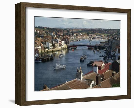 Whitby Harbour, Whitby, North Yorkshire, England, United Kingdom, Europe-Short Michael-Framed Photographic Print