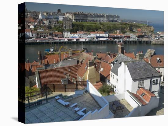 Whitby Harbour, Whitby, North Yorkshire, England, United Kingdom, Europe-Wogan David-Stretched Canvas
