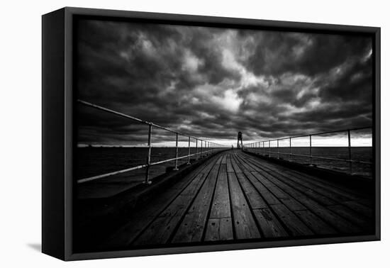 Whitby Pier-Rory Garforth-Framed Stretched Canvas