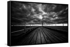 Whitby Pier-Rory Garforth-Framed Stretched Canvas