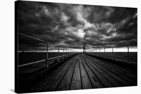 Whitby Pier-Rory Garforth-Stretched Canvas